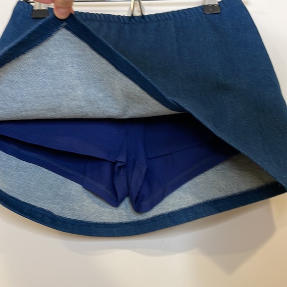Asymmetrical denim skort - Picture 2 of 3